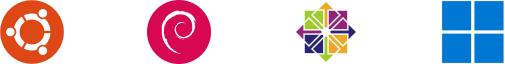 supported operating system logos